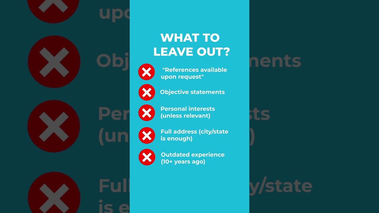 How to Write the Perfect One-Page Resume