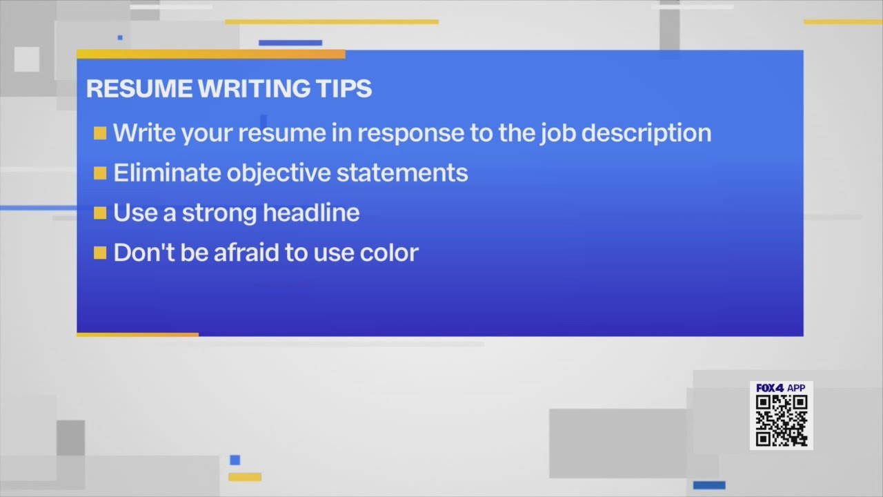 Tips for writing a better resume