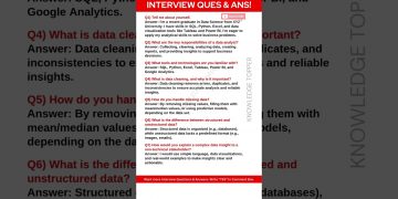 Data Analyst Interview Questions and Answers