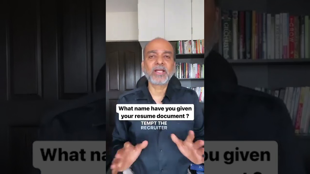 What name have you given your resume document? #shorts