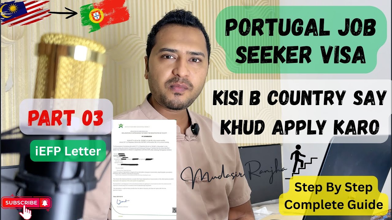 How To Apply Portugal Job Seeker Visa Part 3 #jinahent #portugaljobseekervisa #iefp #iefpletter