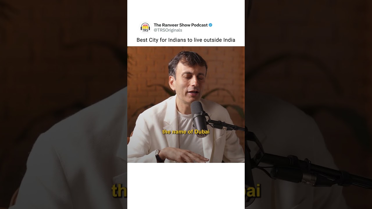 Best City for an Indian to Live Outside India ft. Top Economist Ruchir S #shorts