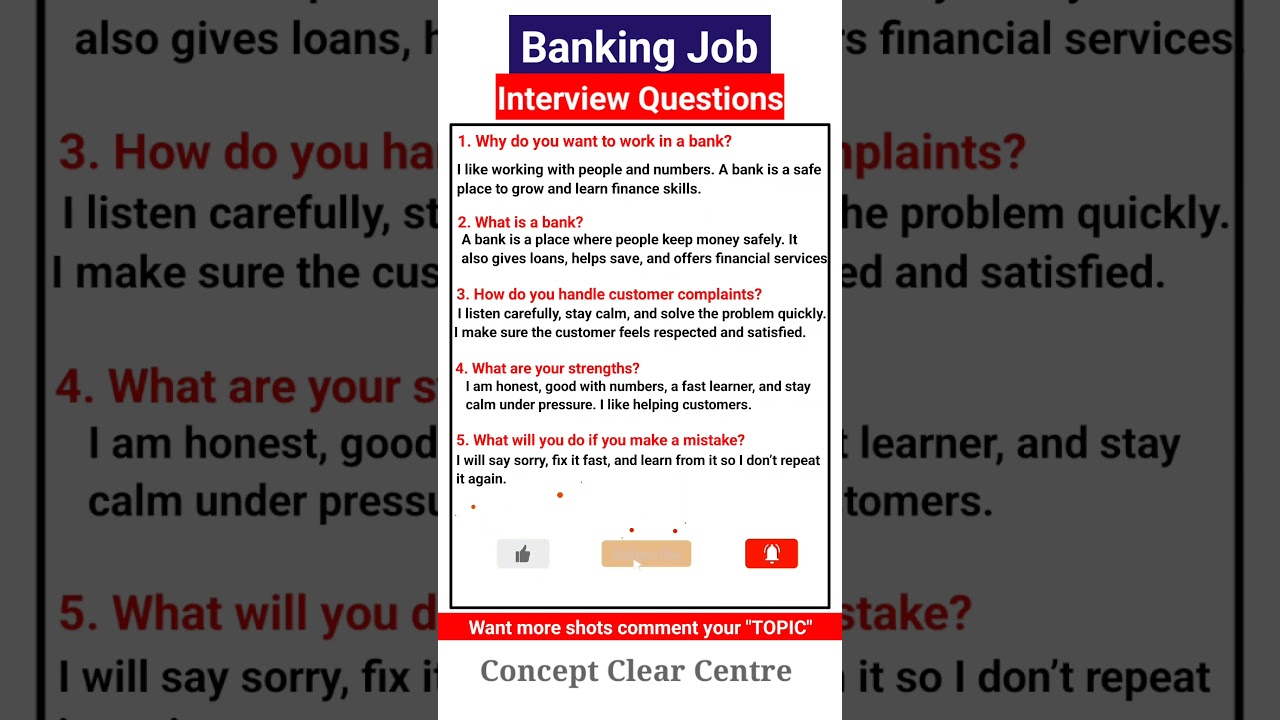 Banking Job Interview Questions and Answers to ace your Dream Job