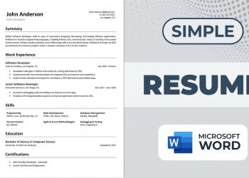 How to Make Resume in Microsoft Word | Resume for Job Application | Simple & Easy