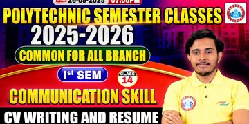 Polytechnic 1st Semester Communication Skills | CV writing and Resume | BTEUP 1st Semester Classes