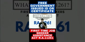 FREE GOVERNMENT ISSUED ID OR CERTIFICATE | FIRST TIME JOB SEEKER ASSISTANCE ACT R.A.11261 #shorts