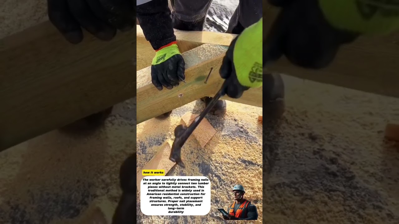 Precision Toe-Nailing Technique | Strong Wood Frame Connection
