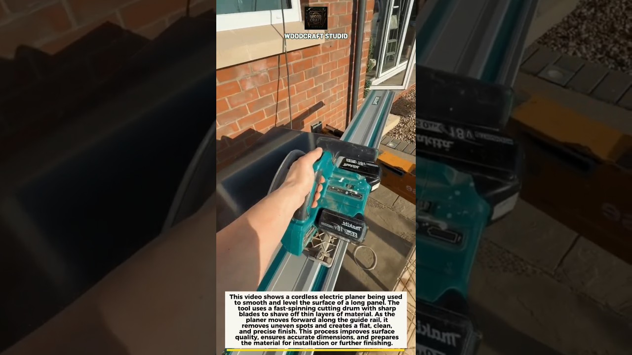 Cordless Planer Precision Finish #woodworking #tools #makita