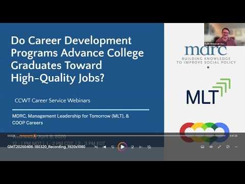 Do Career Development Programs Advance College Graduates Towards High-Quality Jobs?