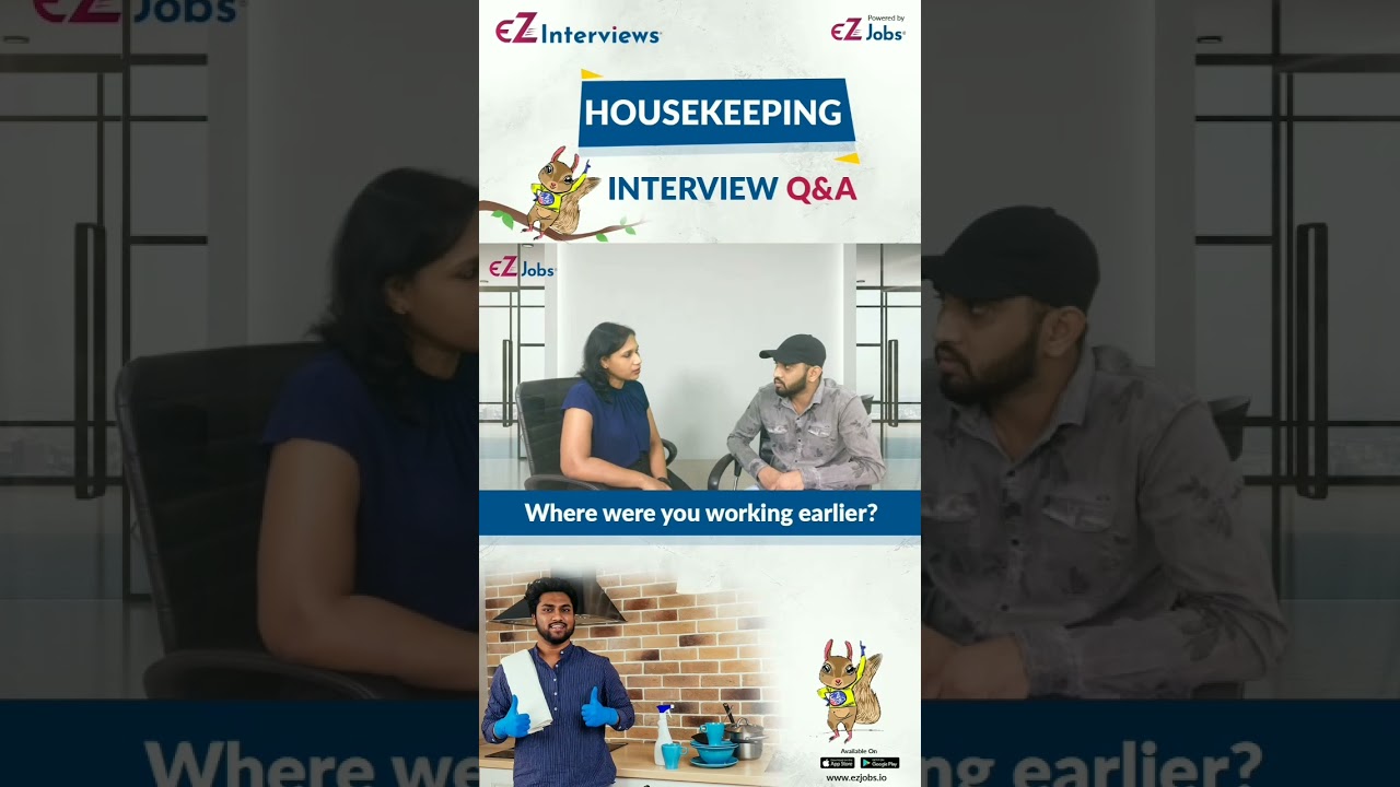 || Housekeeping Interview Questions and Answers in English I Where were you working earlier? ||