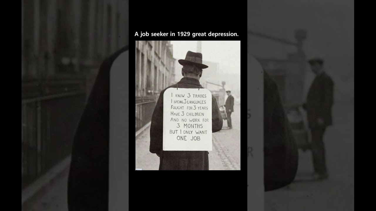 job seeker in great depression #trump #tariffs #recession #economy #history #facts #usa