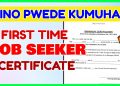 How to Get First Time Job Seeker FREE? Validity Requirements and Who can Claim First Time Job Seeker