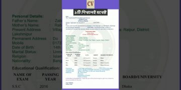 How to write a CV | Curriculum vitae | Simple Resume Format #shorts  #youtubeshorts #cvwriting #CV