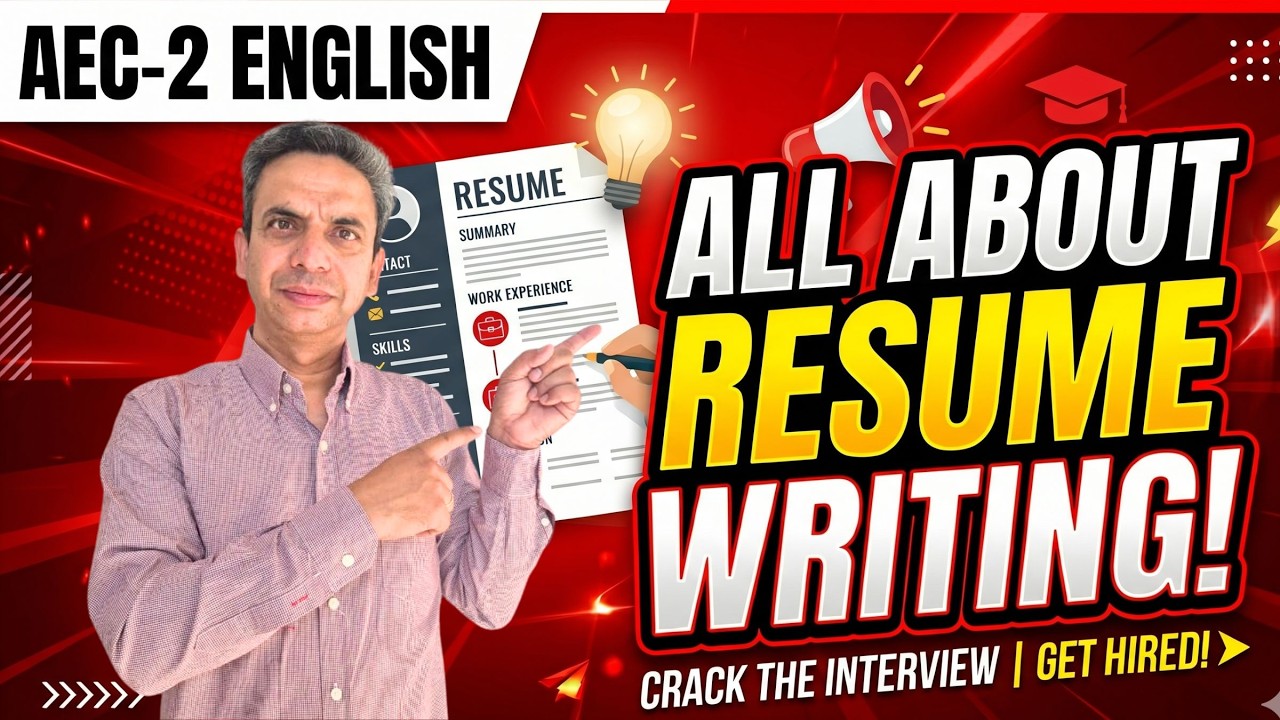 Resume Writing Tips | AEC-2 | #puchd #puexams