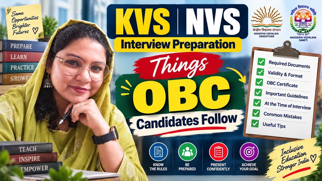 KVS NVS Interview Preparation OBC NCL Candidate Must Follow