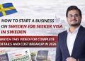 HOW TO CONVERT SWEDEN JOB SEEKER VISA TO SELF-EMPLOYMENT / BUSINESS VISA | COMPLETE GUIDE 2026