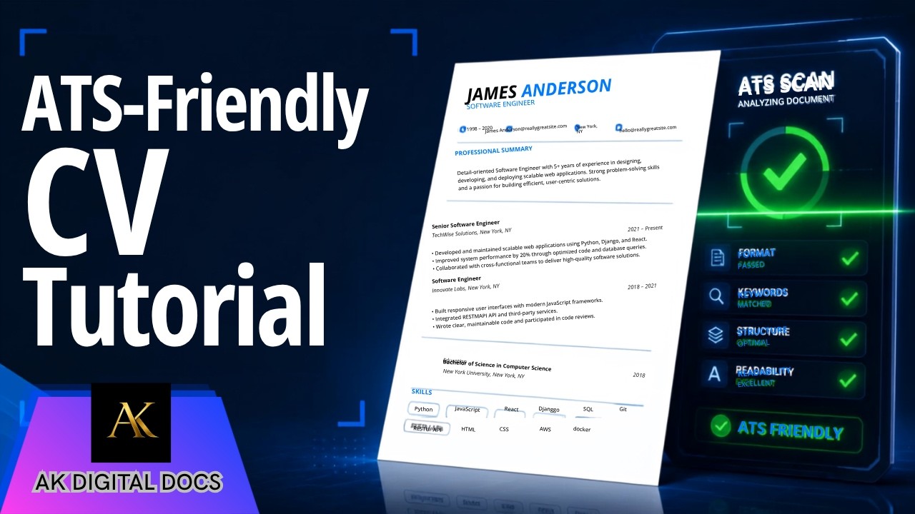 ATS Friendly CV Writing Guide 2025 | How to Create a Resume That Passes ATS & Gets Interviews