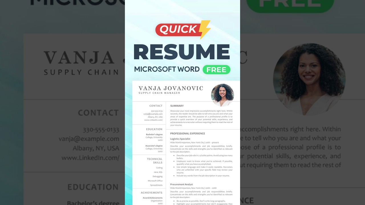 How to Make Resume in MS Word | Create CV in Microsoft Word