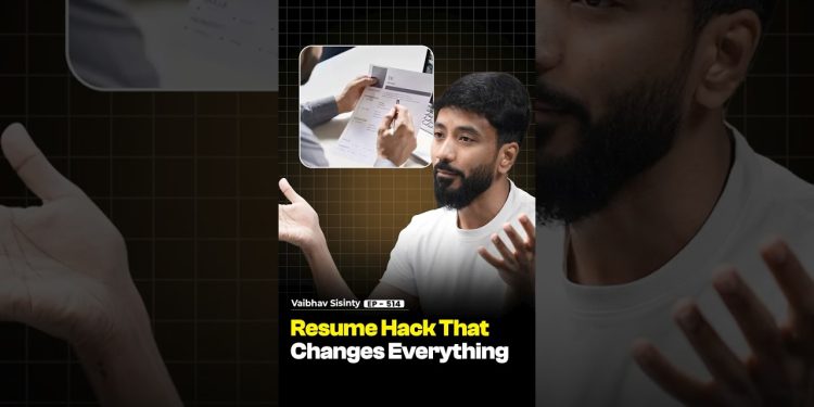 How To Make Your Resume Impossible To Ignore | @vaibhavsisinty – Raj Shamani #shorts