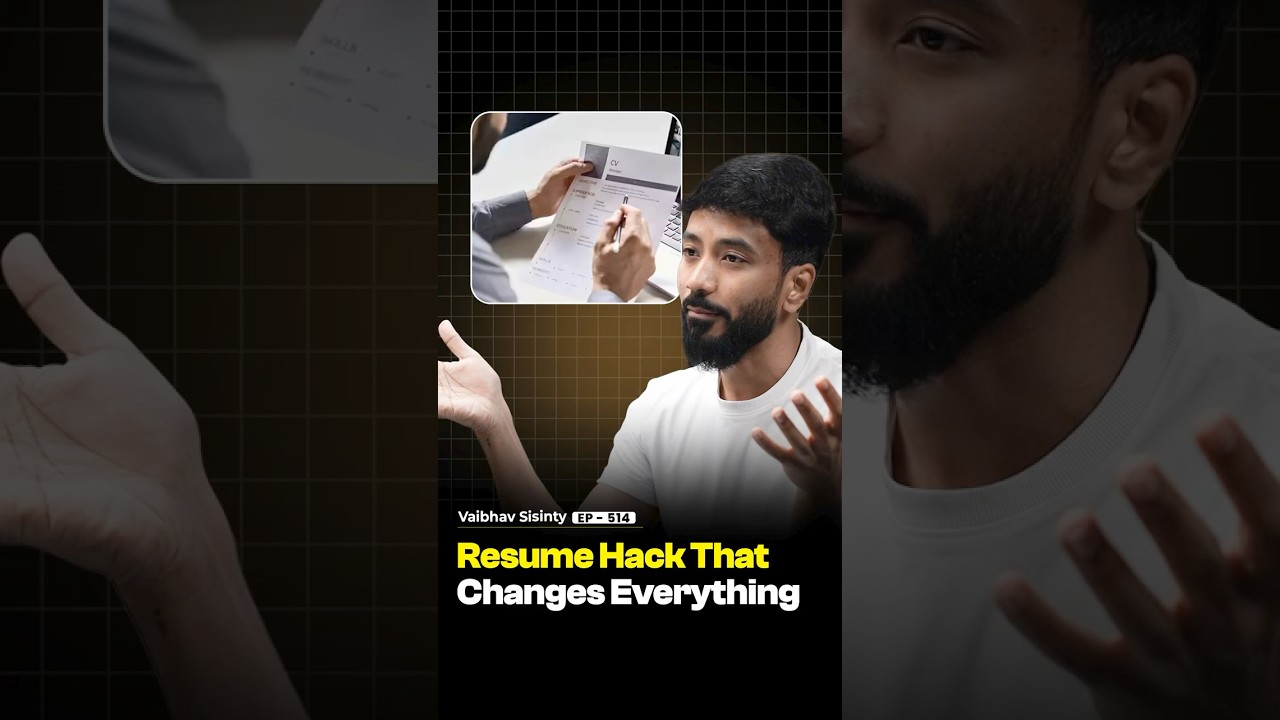 How To Make Your Resume Impossible To Ignore | @vaibhavsisinty – Raj Shamani #shorts