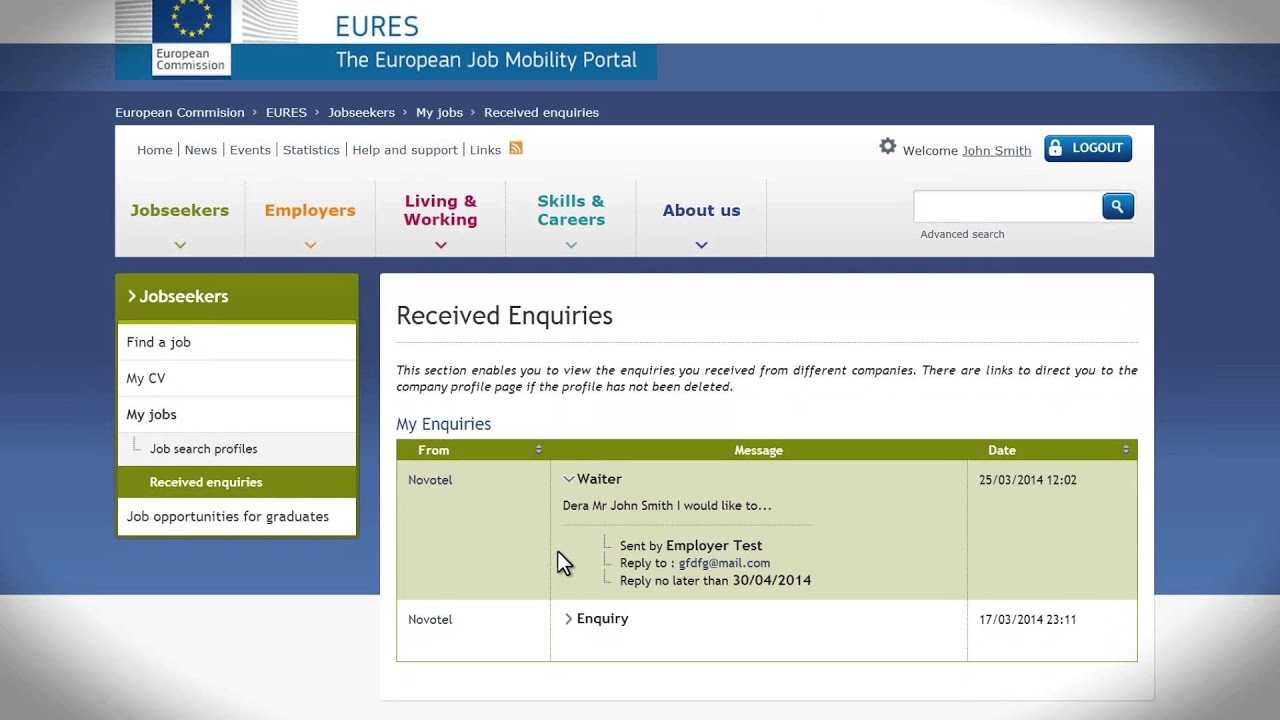 How to use the EURES Portal – for job seekers