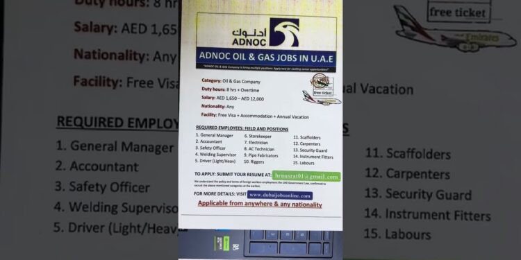 ADNOC UAE Jobs 2025 | Oil & Gas Careers | Apply Now! #jobwaveuae #jobsindubai #dubaiairportjobs