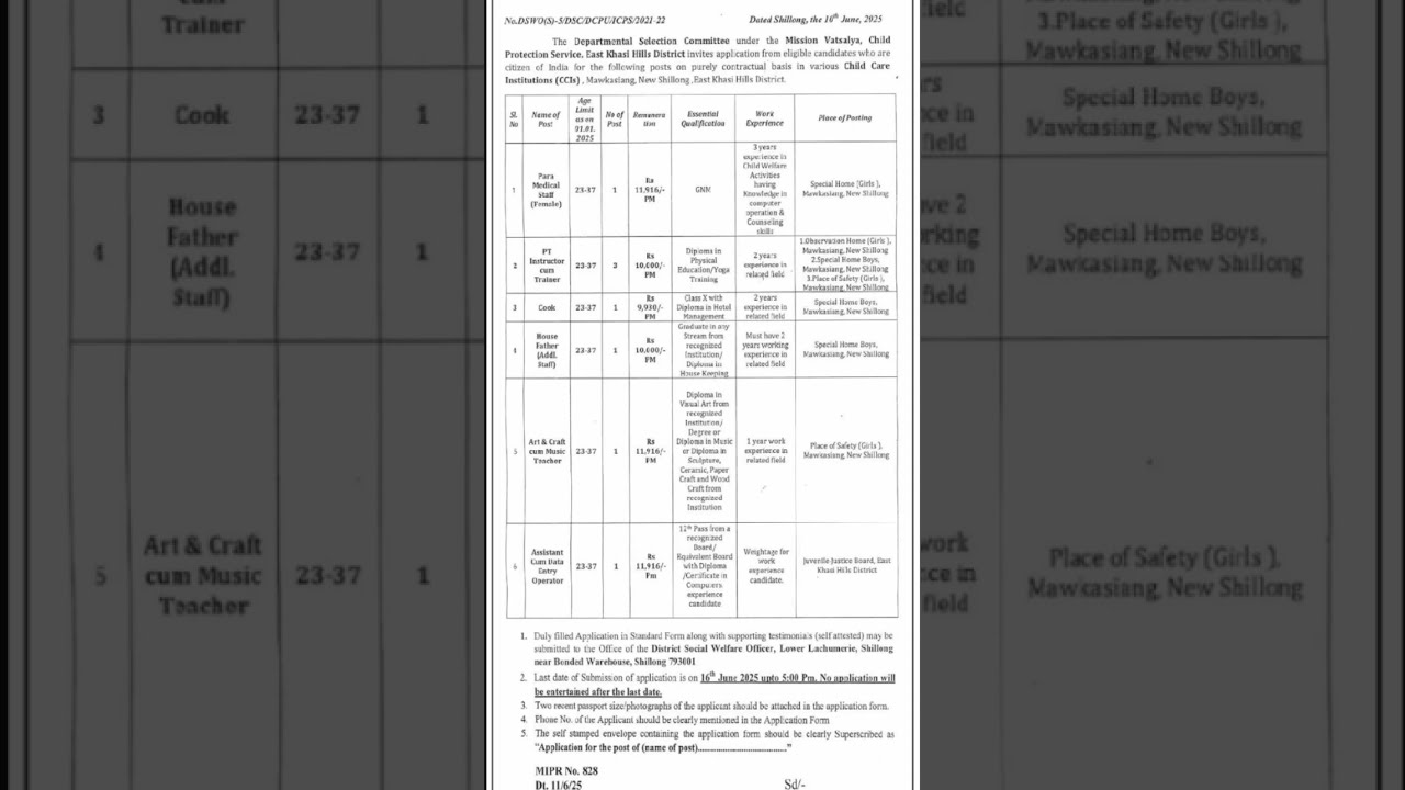 #meghalaya #goverment #jobs #2025 #employment #news #advertisement #vacancy #